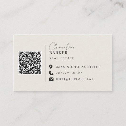 モダンエレガントミニマルベエシンプルジタイポグラフィ 名刺 (裏面)