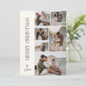 モダンエレガントミニマル写真コラージュ シーズンカード (スタンド正面)