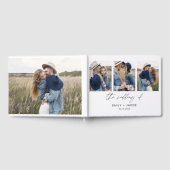 モダンエレガントミニマル写真シック結婚ズ ゲストブック (全面)