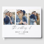 モダンエレガントミニマル写真シック結婚ズ ゲストブック (正面)