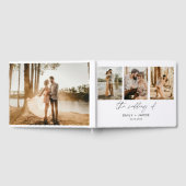 モダンエレガントミニマル写真シック結婚ズ ゲストブック (全面)