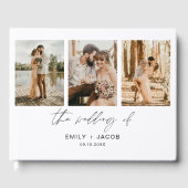 モダンエレガントミニマル写真シック結婚ズ ゲストブック (正面)