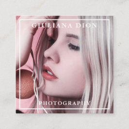 モダンエレガントミニマル写真シンプル撮影 スクエア名刺