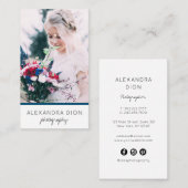 モダンエレガントミニマル写真シンプル撮影 名刺 (正面/裏面)