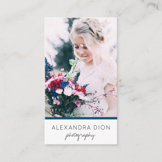 モダンエレガントミニマル写真シンプル撮影 名刺 (正面)