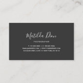 モダンエレガントミニマル写真シンプル撮影 名刺 (裏面)