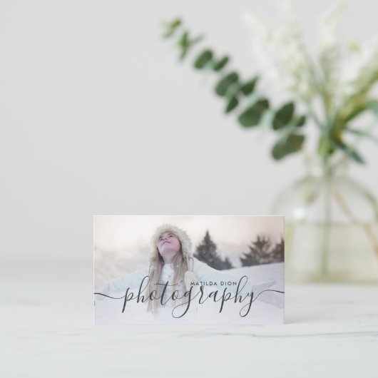 モダンエレガントミニマル写真シンプル撮影 名刺 (スタンド正面)