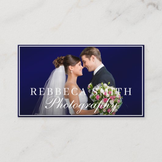 モダンエレガントミニマル写真シンプル撮影 名刺 (正面)