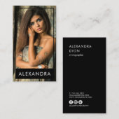 モダンエレガントミニマル写真シンプル撮影 名刺 (正面/裏面)