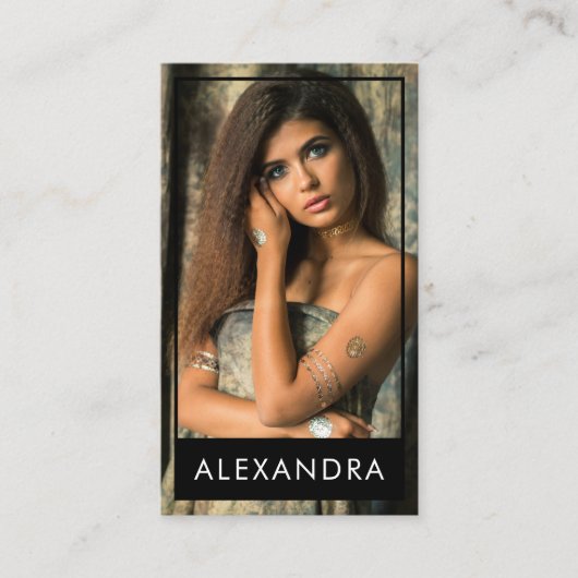 モダンエレガントミニマル写真シンプル撮影 名刺 (正面)