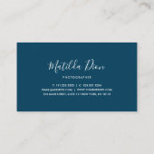 モダンエレガントミニマル写真シンプル撮影 名刺 (裏面)