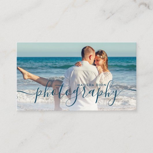 モダンエレガントミニマル写真シンプル撮影 名刺 (正面)