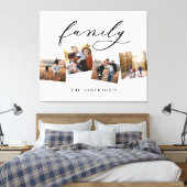 モダンエレガントミニマル写真パーソナライズされたコラージュ キャンバスプリント (インサイチュ (寝室))