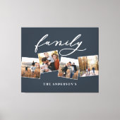 モダンエレガントミニマル写真パーソナライズされたコラージュ キャンバスプリント (正面)