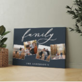 モダンエレガントミニマル写真パーソナライズされたコラージュ キャンバスプリント