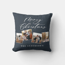 モダンエレガントミニマル写真パーソナライズされたコラージュ クッション