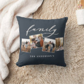 モダンエレガントミニマル写真パーソナライズされた校 クッション (ブランケット)
