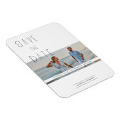 モダンエレガントミニマル写真結婚カップル マグネット (右側)