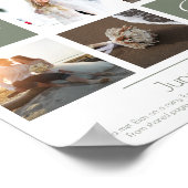 モダンエレガントミニマル写真結婚コラージュ ポスター (角)