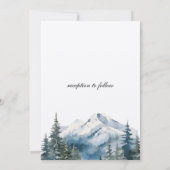 モダンエレガントミニマル山結婚林 招待状 (裏面)