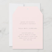 モダンエレガントミニマル植物写真生まれたばかりの 案内状 (裏面)