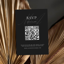 モダンエレガントミニマル白黒結婚ズ