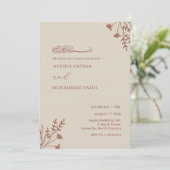 モダンエレガントミニマル結婚主義 招待状 (スタンド正面)