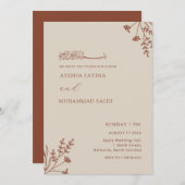 モダンエレガントミニマル結婚主義 招待状 (正面/裏面)