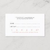 モダンエレガントミニマル美しいロイヤリティカード ロイヤリティカード (裏面)