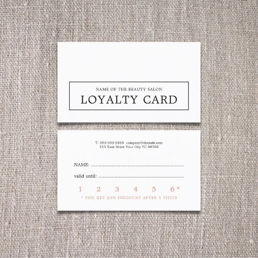 モダンエレガントミニマル美しいロイヤリティカード ロイヤリティカード