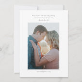 モダンエレガントミニマル聖句結婚の脚本 招待状 (裏面)