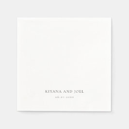 モダンエレガントミニマル連の名結婚前 スタンダードカクテルナプキン