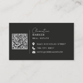 モダンエレガントミニマル黒シンプルタイポグラフィ 名刺 (裏面)