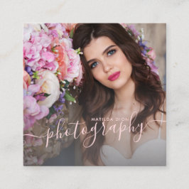 モダンエレガントミニマル&シンプルP写真 スクエア名刺