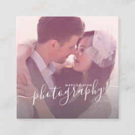 モダンエレガントミニマル&シンプルP写真 スクエア名刺