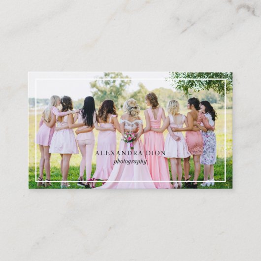 モダンエレガントミニマル&シンプルP写真 名刺 (正面)