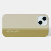 モダンエレガントミニマル、2色のデザイン(名前) Case-Mate iPhoneケース (裏面 (横))