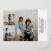 モダンエレガントミニマルFrame MERRY CHRISTMAS Photo 箔シーズンカード (裏面)