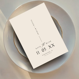 モダンエレガントミニマルScript Boho日付の保存 招待状