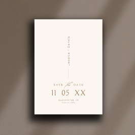 モダンエレガントミニマルScript Boho日付の保存 招待状