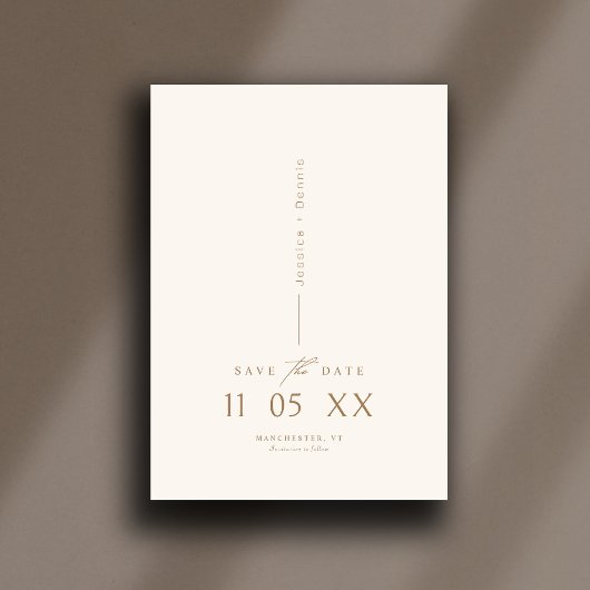 モダンエレガントミニマルScript Boho日付の保存 招待状