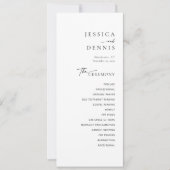 モダンエレガントミニマルScript Chic結婚式 プログラム (正面)