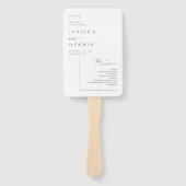 モダンエレガントミニマルScript Chic結婚式 プログラム ハンドファン (正面)