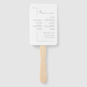モダンエレガントミニマルScript Chic結婚式 プログラム ハンドファン (裏面)