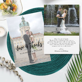 モダンエレガントミニマ結婚リスト サンキューカード