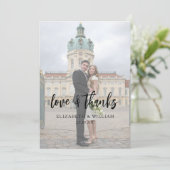 モダンエレガントミニマ結婚リスト サンキューカード (スタンド正面)