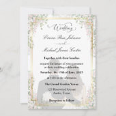 モダンエレガントミニマ結婚リスト | スクリプトフォント 招待状 (正面)