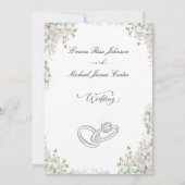 モダンエレガントミニマ結婚リスト | スクリプトフォント 招待状 (裏面)