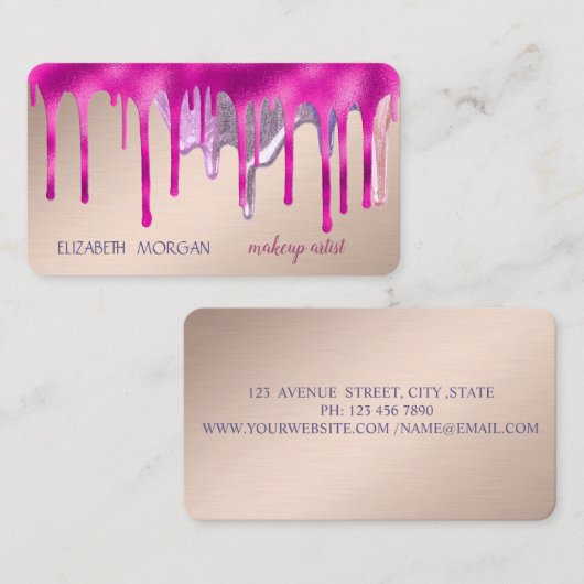 モダンエレガントメイクアーティスト 名刺 (正面/裏面)