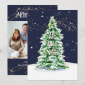 モダンエレガントメリーシンプルクリスマス・ツリー・ファミリー (正面/裏面)